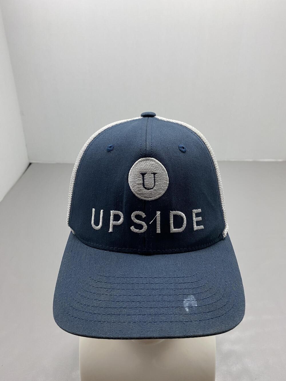 Upside Hat Cap One Size Blue Flexfit Trucker Hat Mesh Back Breathable Stretch